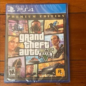Sony Blue and Black PS4 Game Grand Theft Auto V Premium Edition